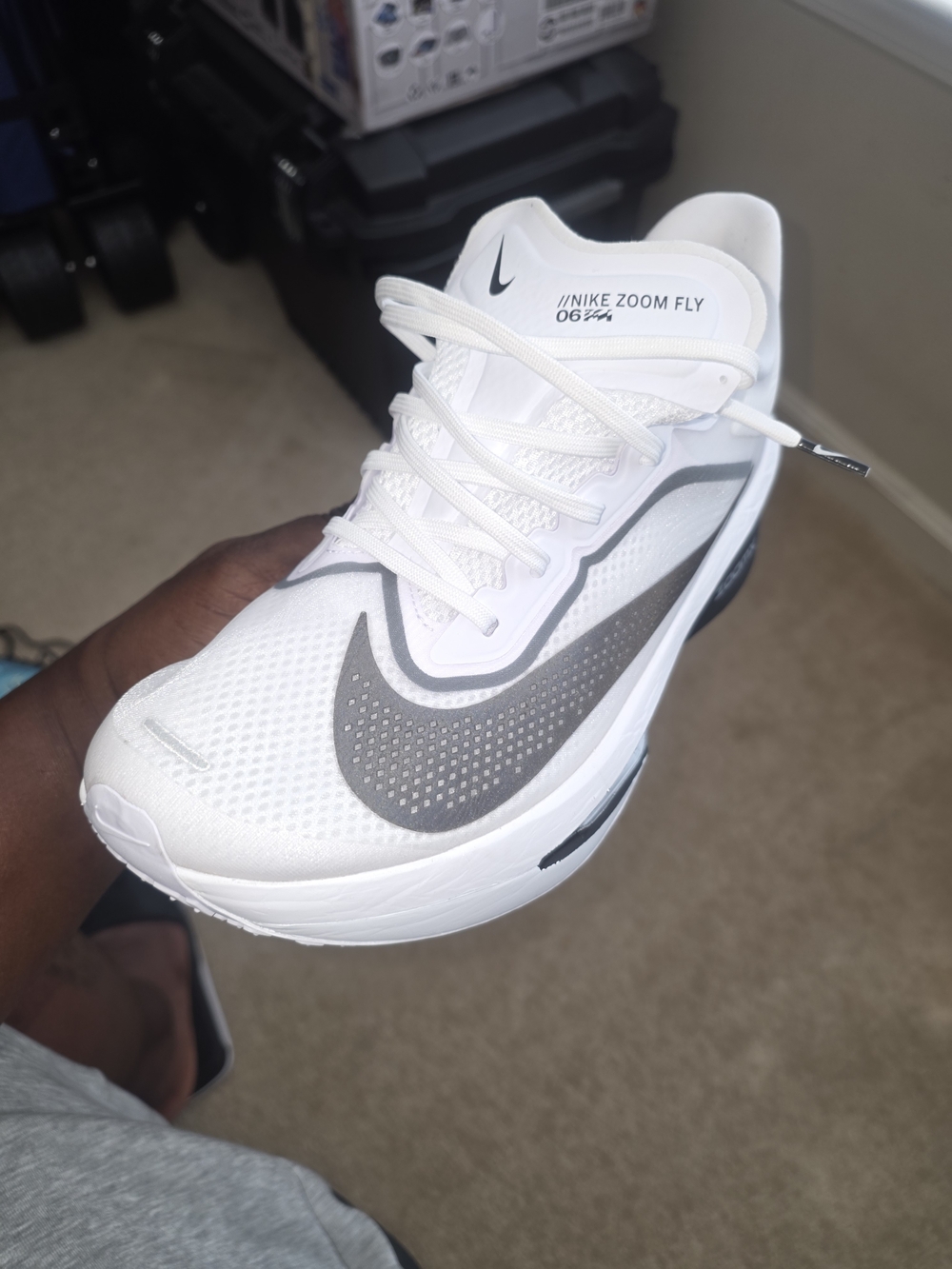 Men's Athletic Running Shoes - White / Gray - Picture 3 of 3